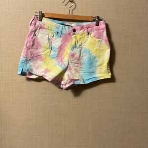 Blackheart Pastel Tie-Dye Jean Shorts